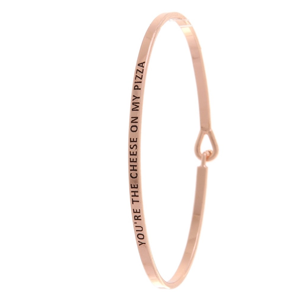 YOU'RE THE CHEESE ON MY PIZZA BANGLE BRACELET nwt